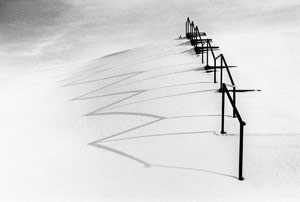 Railing and Snow #2 by DG Adams