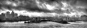 Morning Fog over East River and Brooklyn by David Kotok