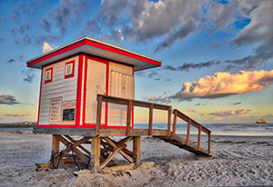 Lifeguard Shack by Michael Shoemaker