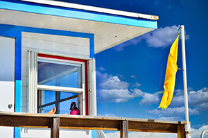 Yellow and Blue-Cape Canaveral by Michael Shoemaker