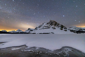 Almost Dawn - Bow Lake by Debbie Nawoczenski