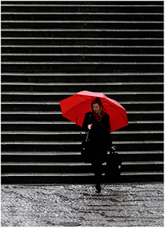 Scarlet Umbrella by Charles Walker