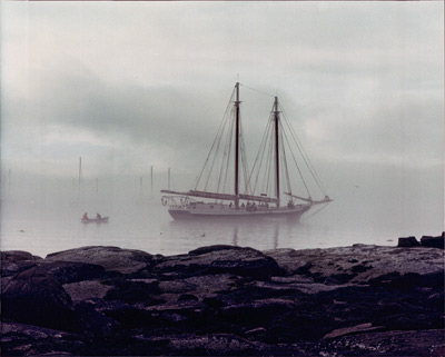 Schooner and the Rowboat by Gary Thompson