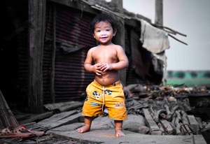 Cambodian Fishing Village by Steve Levinson